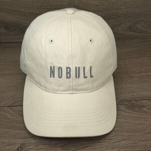 NOBULL Hat Cap Mens Strap Back Beige Training Fitness Gym Workout Performance